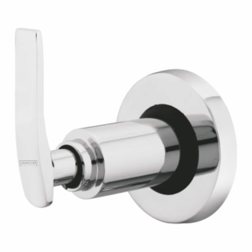 Exposed Part Kit of Concealed Stop Cock with Fitting Sleeve, Operating Lever & Adjustable Wall Flange Chrome